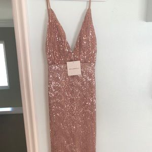 house of fun maxi dress gold